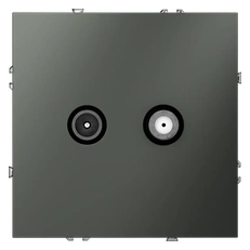 Изображение Розетка телевизионная встраиваемая VOLTUM S70 оконечная TV+SAT (титан)