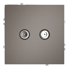 Изображение Розетка телевизионная встраиваемая VOLTUM S70 оконечная TV+SAT (капучино)