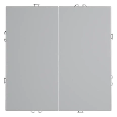 Изображение Выключатель встраиваемый VOLTUM S70 двухклавишный 10А (серый)