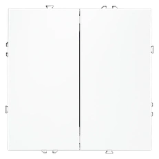 Изображение Проходной переключатель встраиваемый VOLTUM S70 двухклавишный 10А (белый матовый)